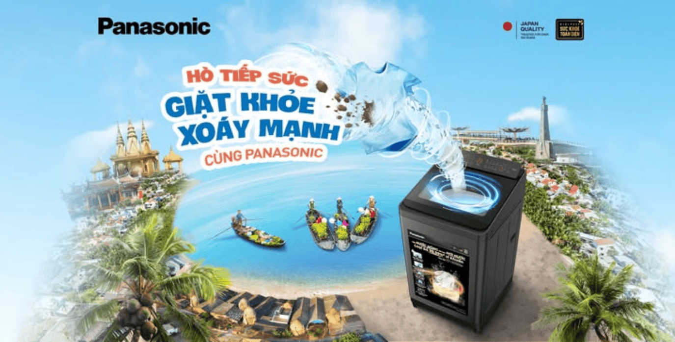 Panasonic - Giặt khoẻ xoáy mạnh
