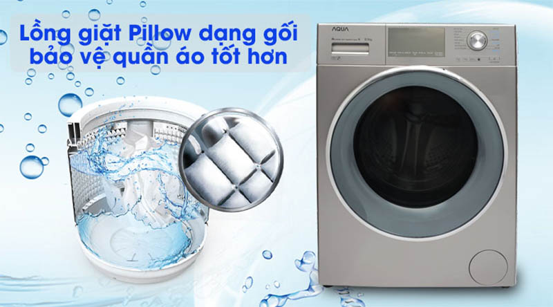 Máy giặt Aqua Inverter 9.5Kg (AQD-DD950E.S) lồng ngang