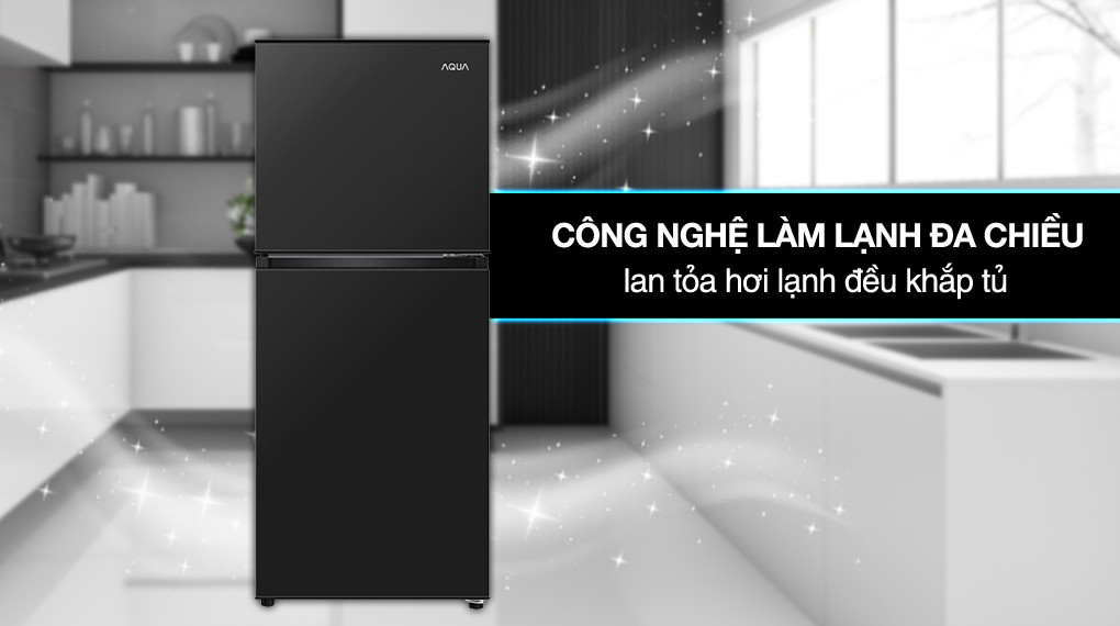Tủ lạnh Aqua 130 lít AQR-T160FA(BS)-công nghệ làm lạnh đa chiều