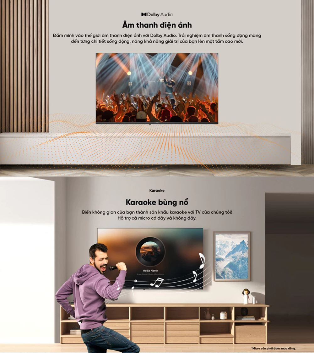 Âm thanh vòm Dolby Audio cho trải nghiệm giải trí sống động