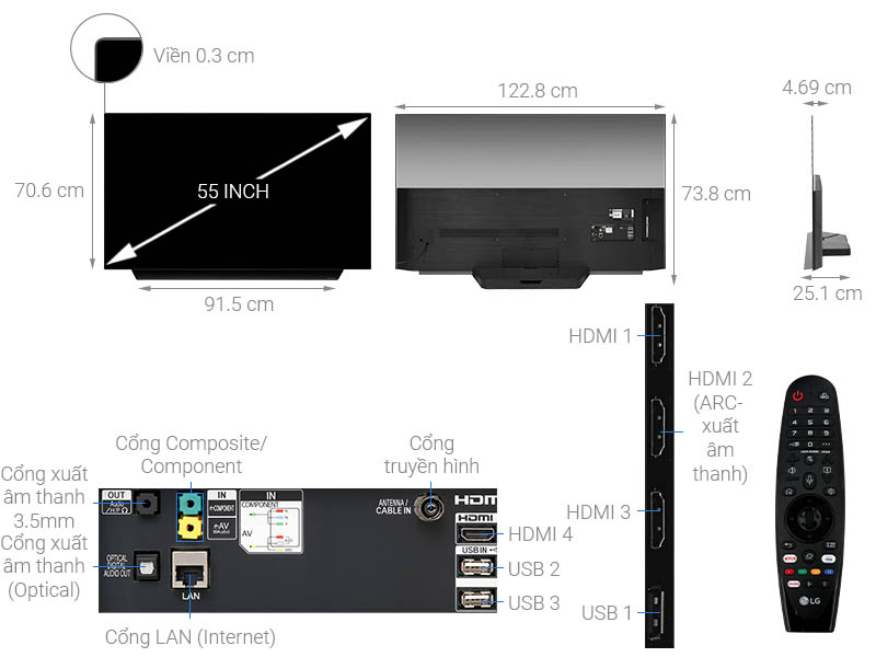 Smart tivi LG OLED 4K 55 inch OLED55C9PTA