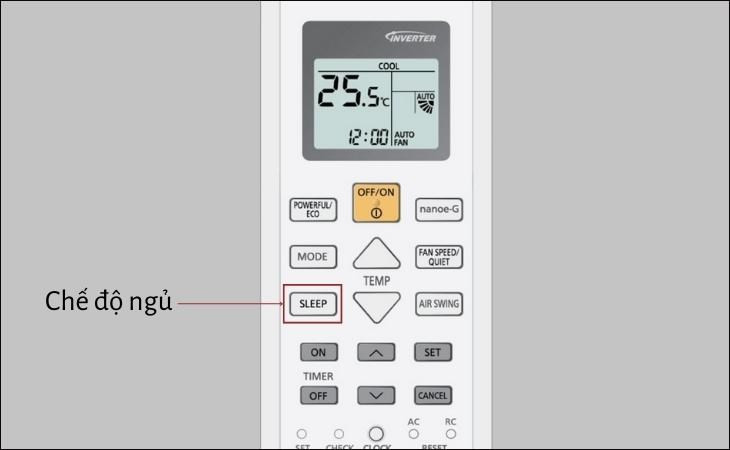 Chế độ ngủ trên điều hòa 