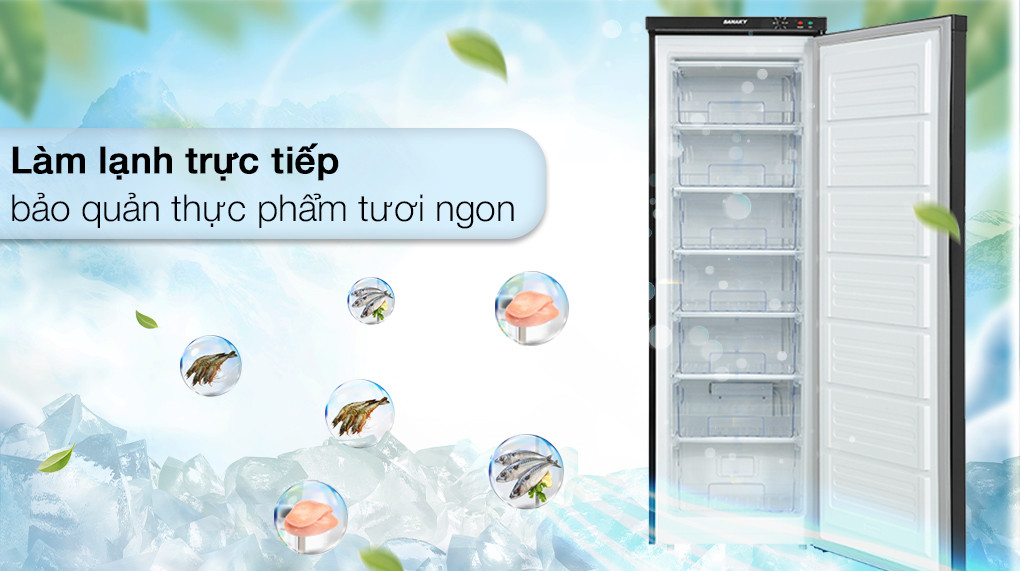 Làm lạnh trực tiếp  Tủ đông Sanaky Inverter TD VH230VD3