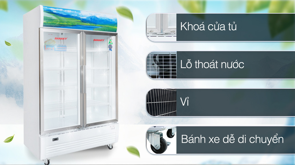 Tủ mát Sanaky 500 lít VD 6009HP Tiện ích