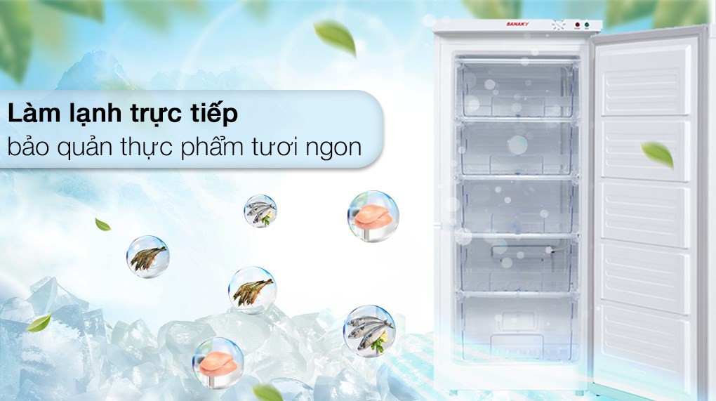 Tủ đông Sanaky 150 lít TDVH180VD Làm lạnh trực tiếp