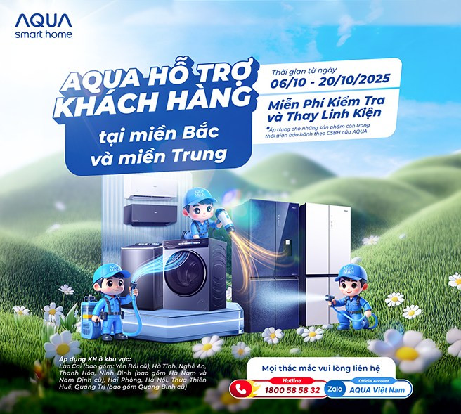 Hãng Aqua hỗ trợ khách hàng