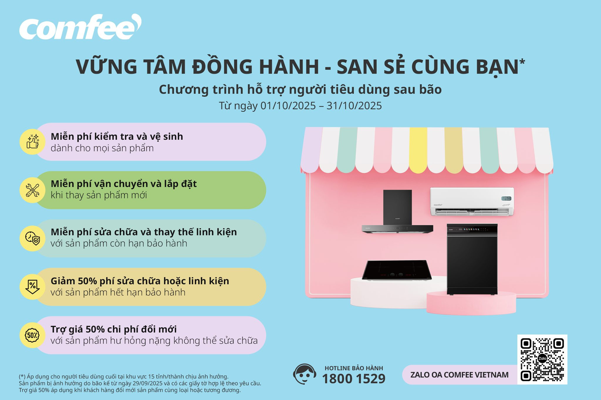 Hãng Comfee hỗ trợ khách hàng