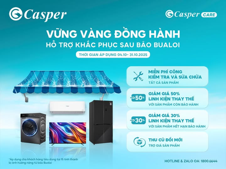 Hãng Casper hỗ trợ khách hàng