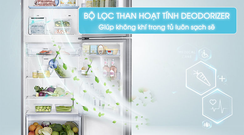 Kháng khuẩn khử mùi nhờ có bộ lọc than hoạt tính