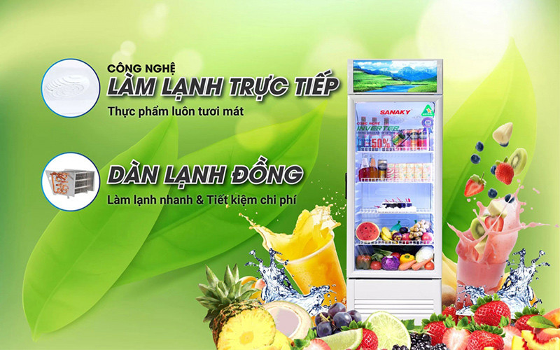 Tủ Mát Sanaky Inverter 300 Lít VH-3089K3-công nghệ làm lạnh