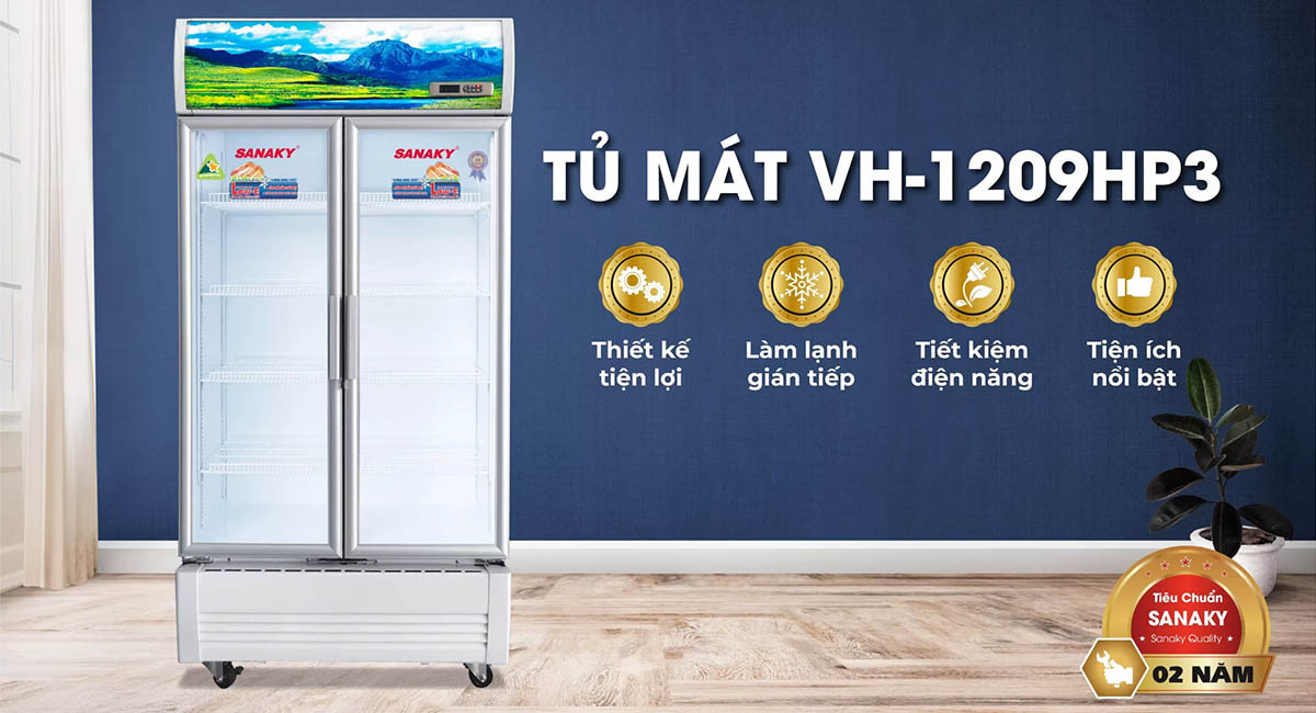 Sanaky Inverter 1100 lít VH-1209HP3-tổng quan