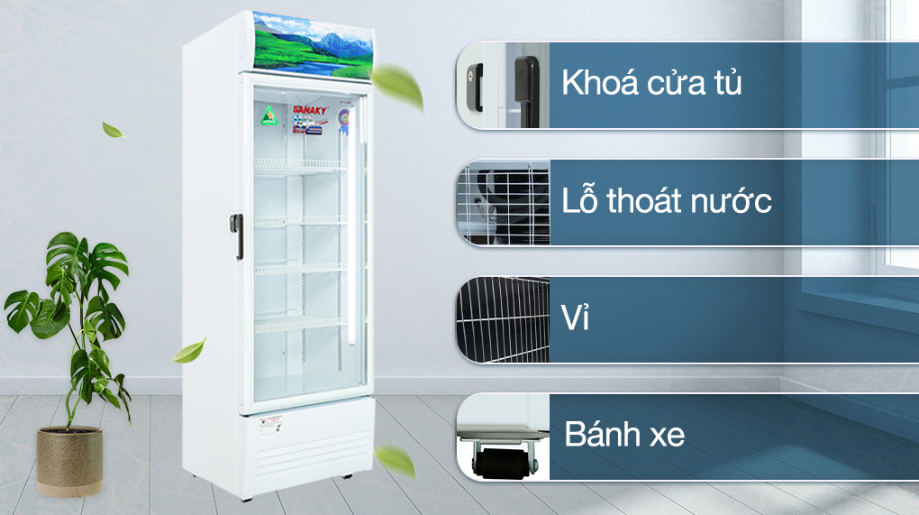 Tủ mát Sanaky Inverter 350 lít VH-3589K3-tiện ích