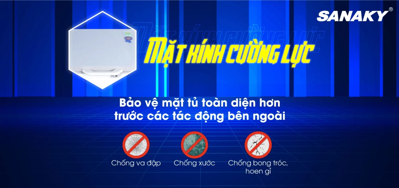TỦ ĐÔNG SANAKY VH 8699HY4K Kính cường lực