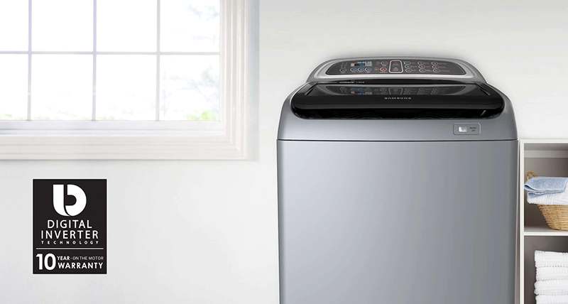Máy Giặt Samsung Inverter 10.5kg WA10J5750SG/SV Lồng Đứng