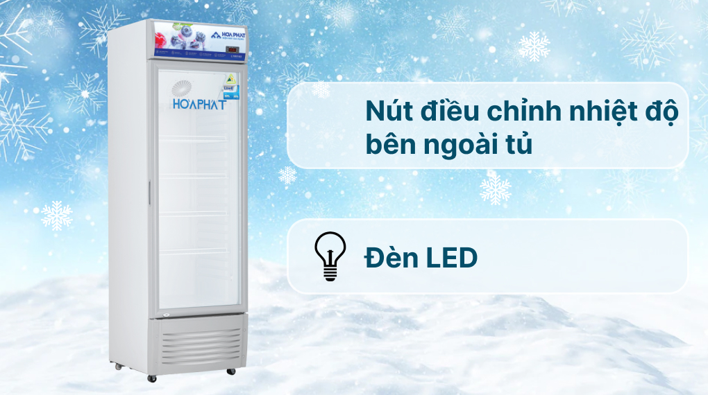  Tủ mát Hoà Phát 280 lít HSR D6280 Tiện ích