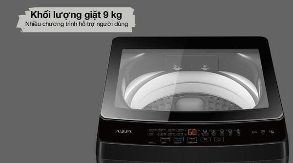 Khối lượng giặt máy giặt Aqua 9kg