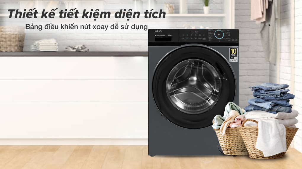 Tổng quan thiết kế máy giặt Aqua 9.5kg