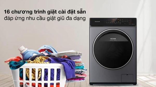 Panasonic tích hợp 16 chương trình giặt khác nhau