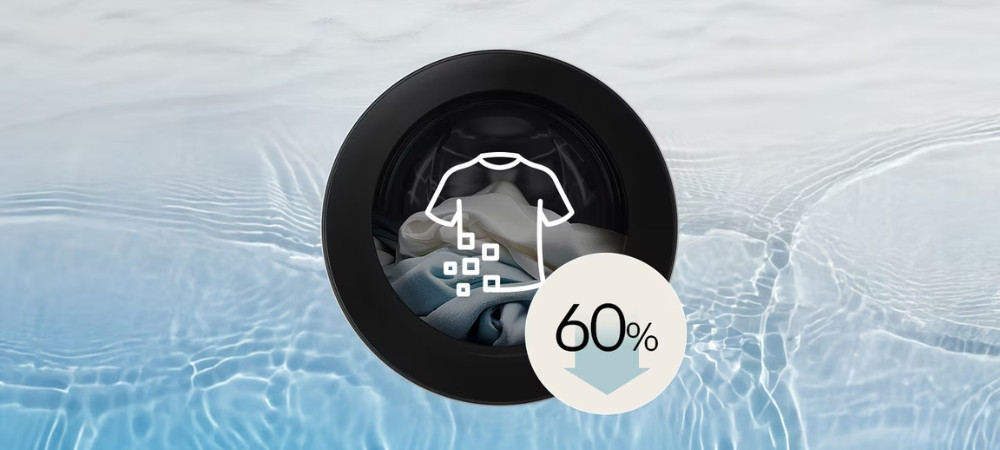 Chu trình giặt chăm sóc vi nhựa giúp giảm 60% phát thải vi nhựa trên máy giặt LG FX1412N5S