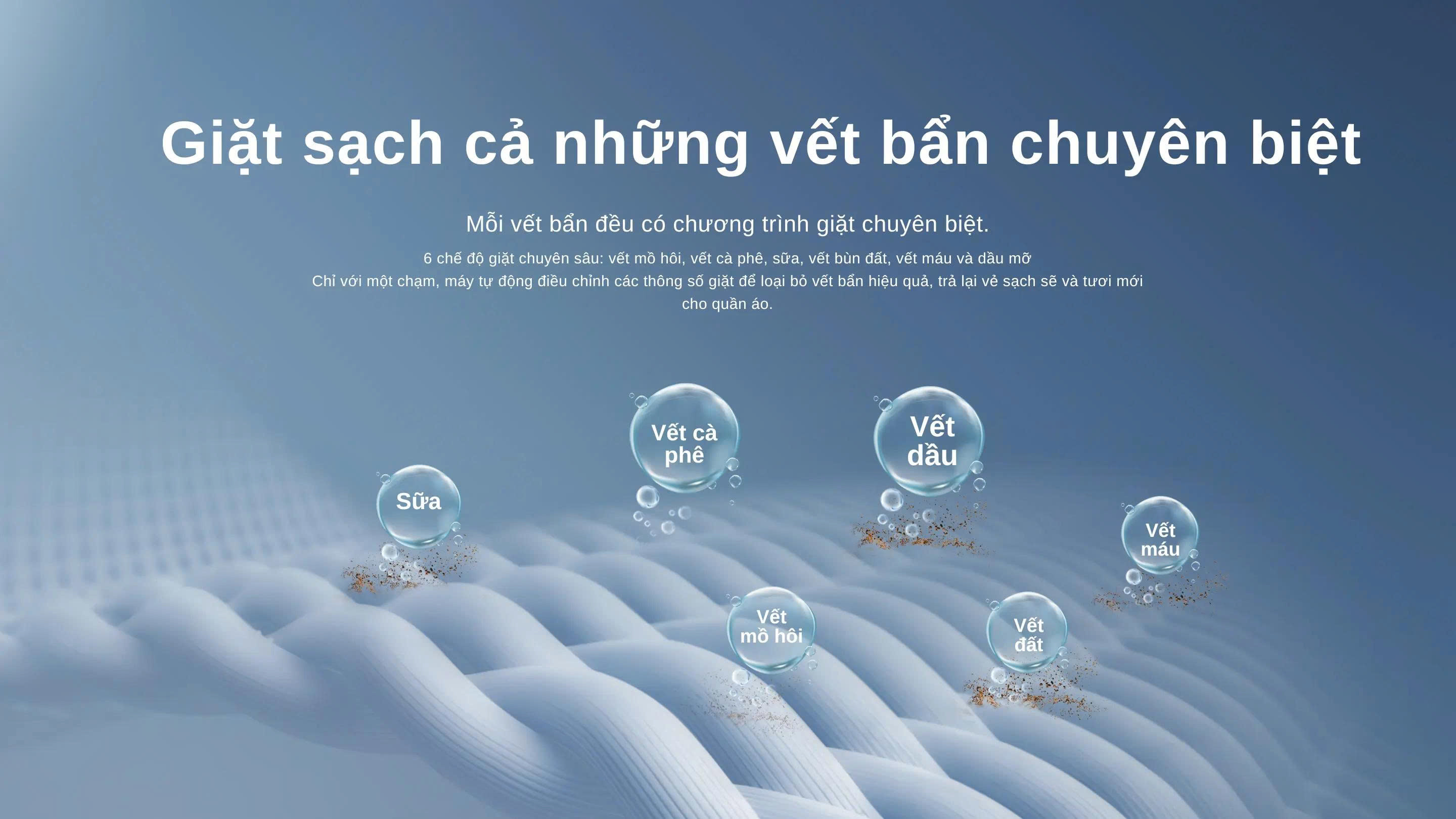 Tính năng giặt sạch chuyên biệt