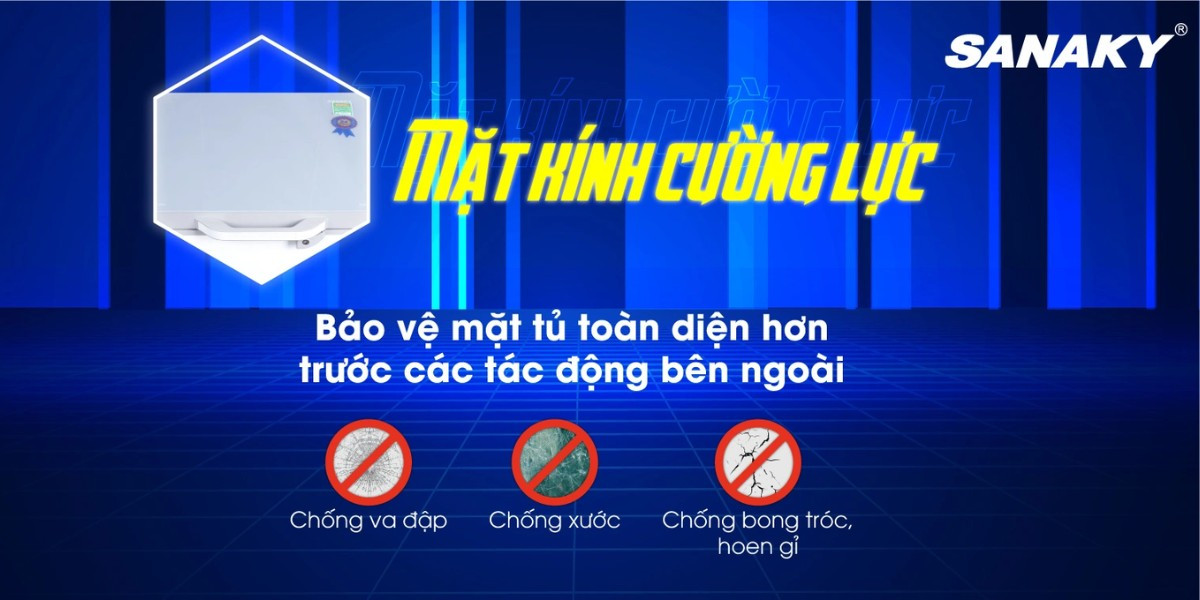 Sanaky Inverter 900 Lít VH-1199HY4K-kính cường lực