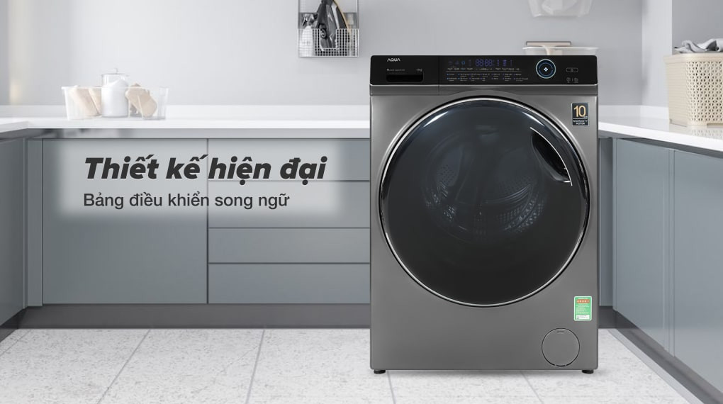 Máy giặt sấy Aqua Inverter 15 kg AQD-A1500H.PS-thiết kế