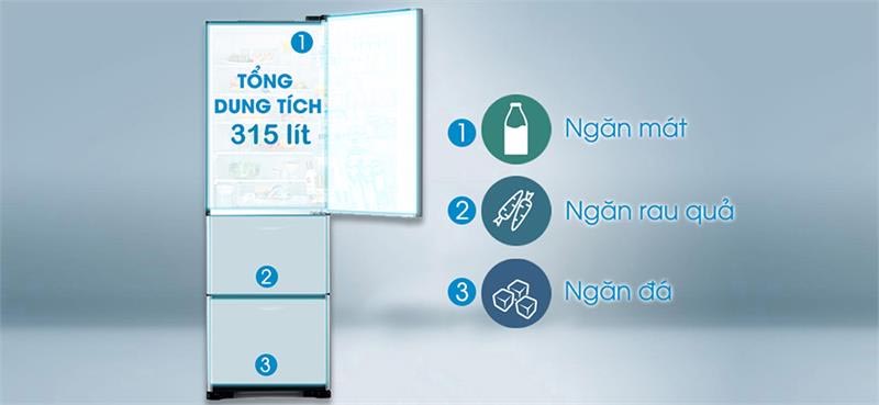 Tủ lạnh Hitachi Inverter 375 lít SG38FPGV GBK