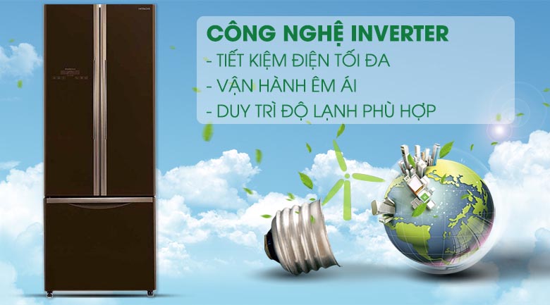 Tủ lạnh Hitachi Inverter 405 lít FWB475PGV2 GBW