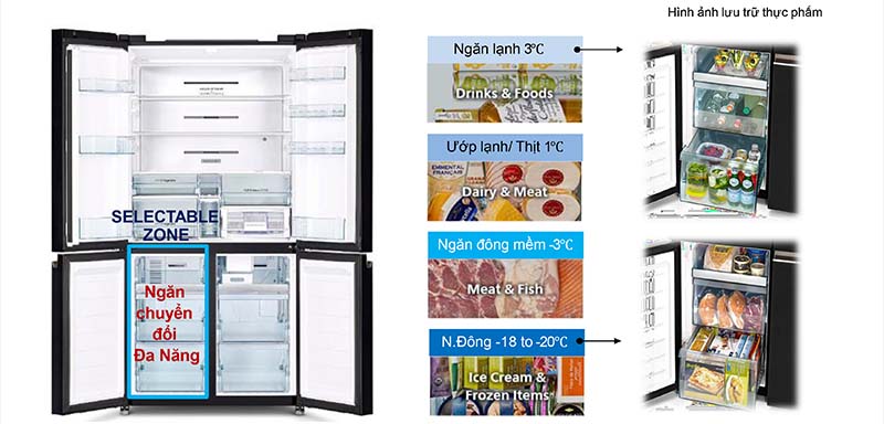 Tủ lạnh Hitachi Inverter 569 lít R-WB640VGV0D GBK