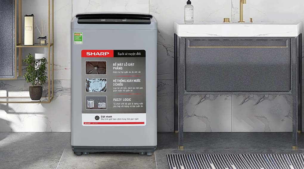 Máy giặt Sharp 7.5 Kg ES-Y75HV-S - Tiện ích