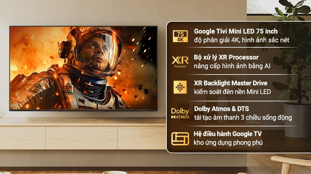 Sony BRAVIA 5 Mini LED 75 Inch K-75XR50