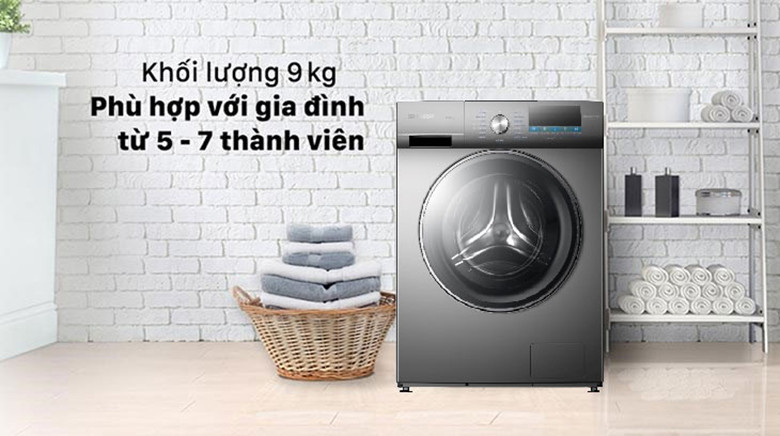 Máy giặt Sharp 9kg ES-FM90CB-DG lồng ngang - Thiết kế sang trọng, chất liệu bền bỉ