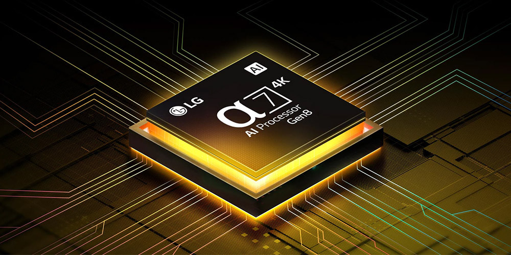 Bộ xử lý α7 AI 4K Gen8 tiên tiến Tivi LG AI 4K 43 Inch 43UA7350PSB