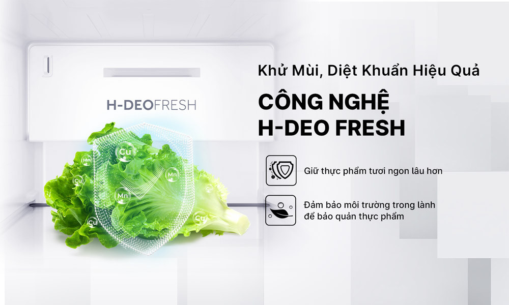 Tủ Lạnh Aqua Inverter 569 Lít AQR-S633XA(SL)-Công nghệ H-DEO