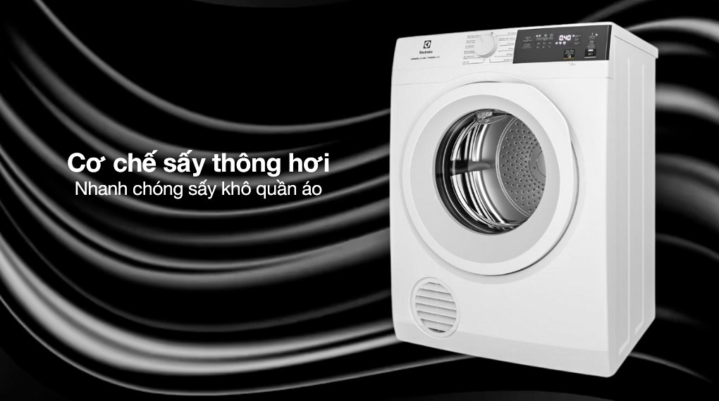 Cơ chế hoạt động - Máy sấy thông hơi EDV904H3WC