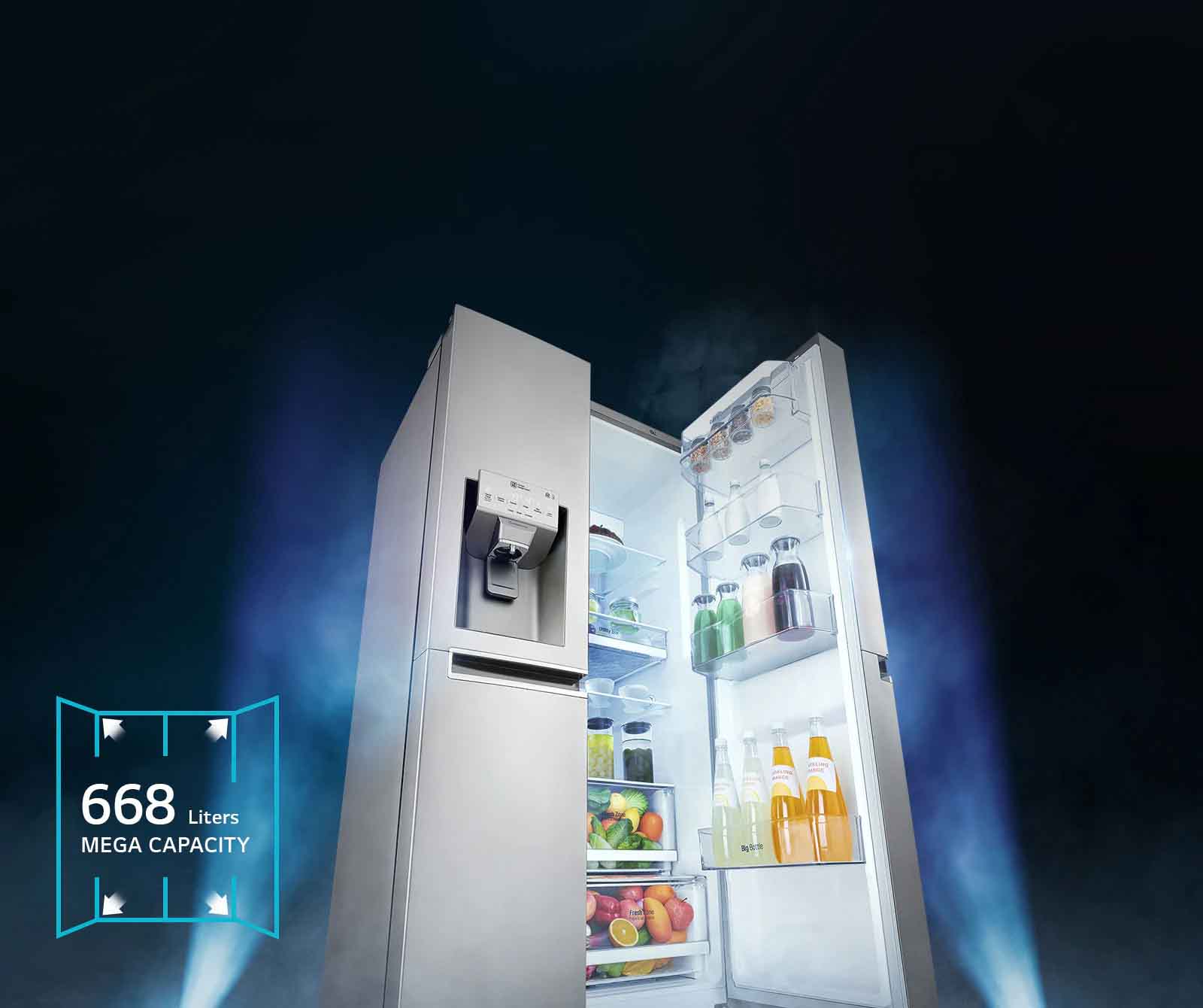 Tủ lạnh LG Inverter 668 Lít (GR-P247JS)