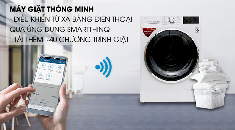 Máy Giặt LG Inverter 8.5kg (FC1485S2W) Lồng Ngang