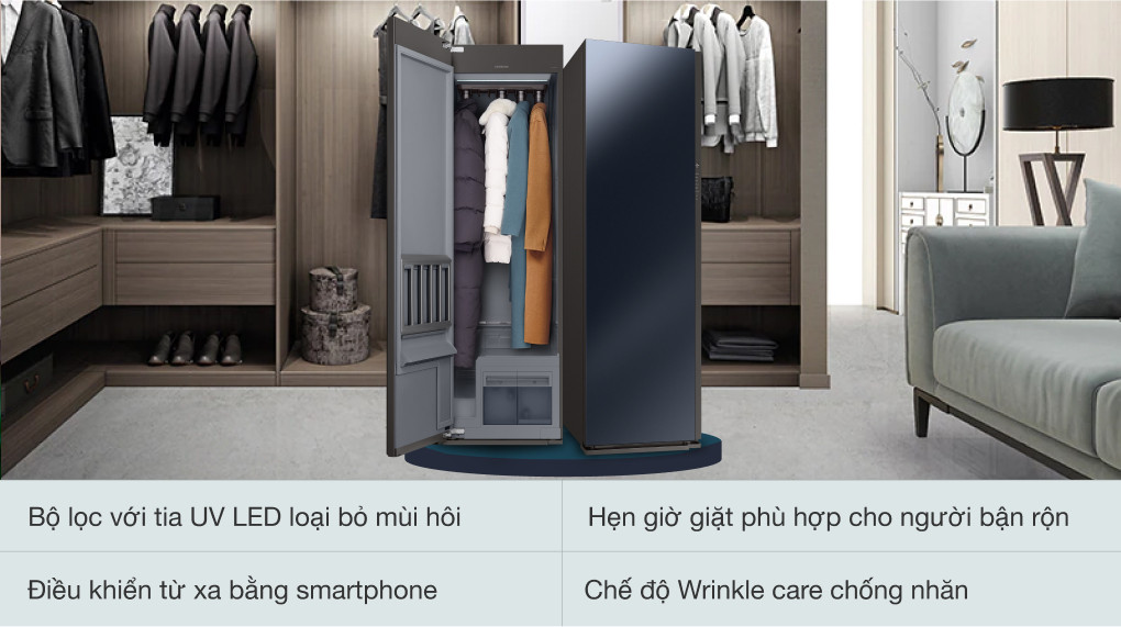 Samsung Bespoke AirDresser 5 móc DF10A9500CG/SV-thiết kế