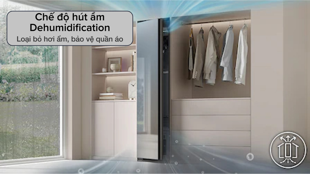 Samsung Bespoke AirDresser 5 móc DF10A9500CG/SV-chế độ hút ẩm