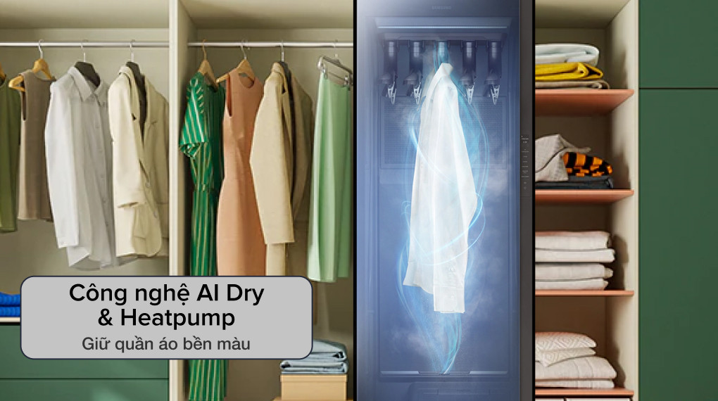 Samsung Bespoke AirDresser 5 móc DF10A9500CG/SV-khối lượng giặt