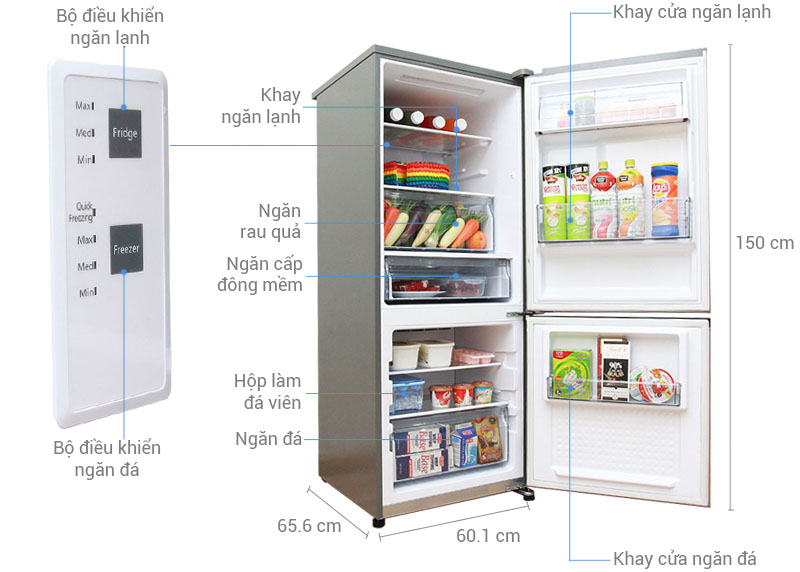 Tủ Lạnh Panasonic 255 Lít Inverter NR-BV288QSVN (2 cửa)