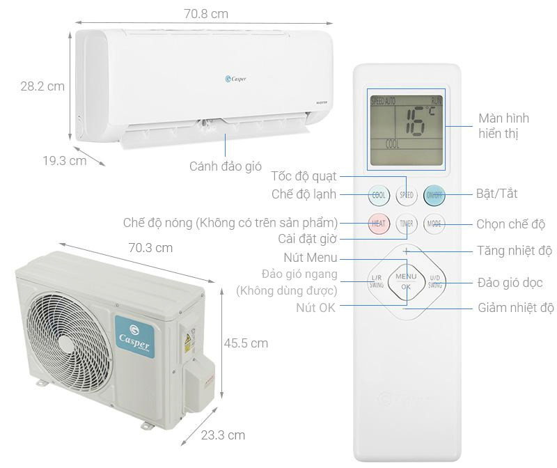 Điều hòa Casper Inverter TC-09IS35