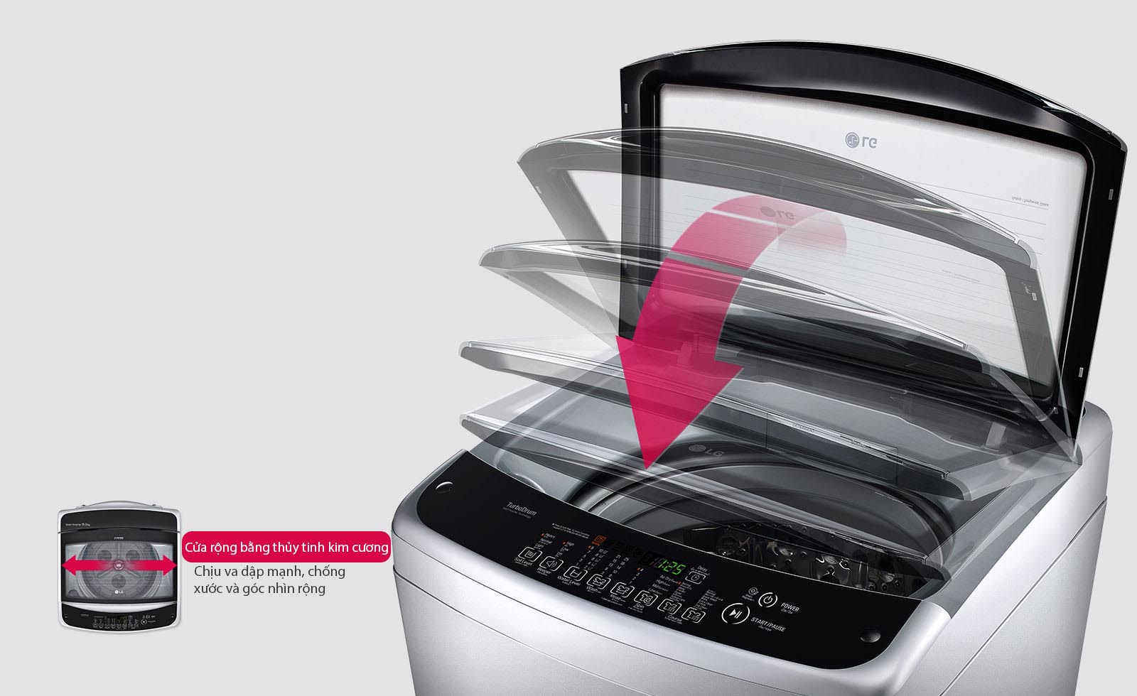 Máy Giặt LG Inverter 10.5kg (T2350VS2W) thông minh