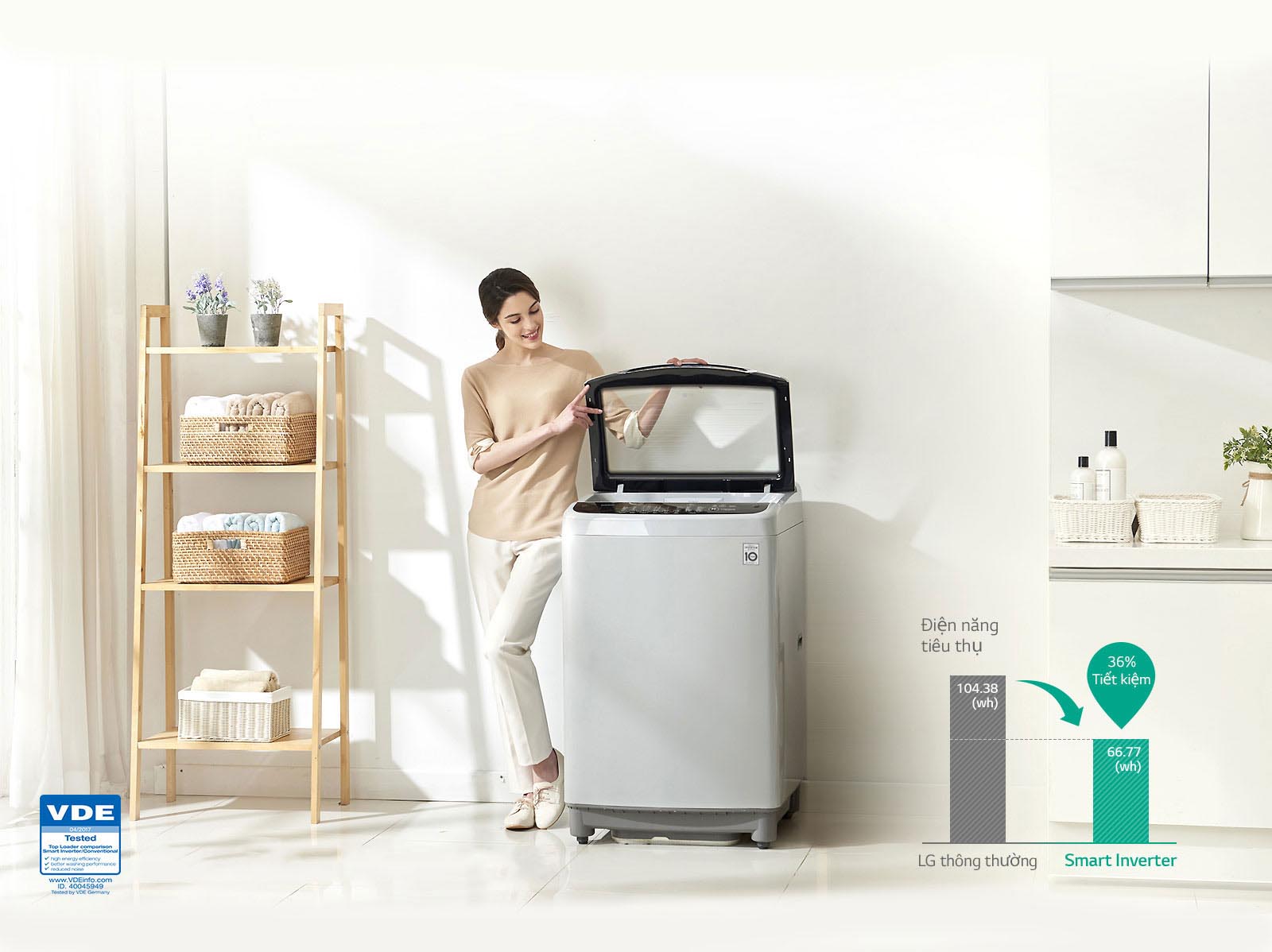Máy Giặt LG Inverter 15.5kg (T2555VS2M) giá rẻ