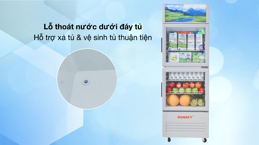 Tủ mát Sanaky Inverter 340 lít VH-408W3L-tiện ích
