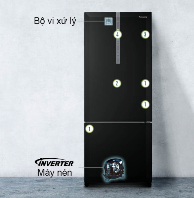 Tủ lạnh Panasonic 368 Lít Inverter NR-BX410GKVN (2 cửa)