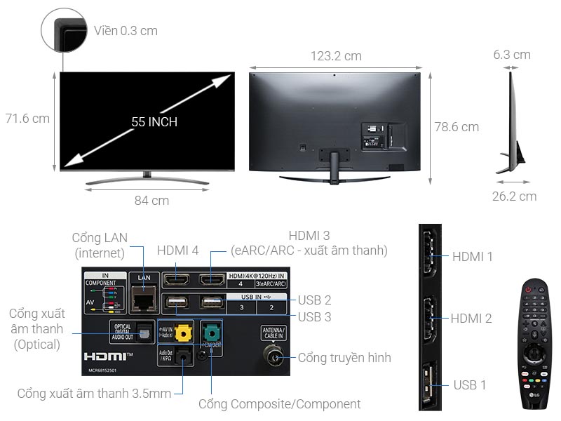 Smart tivi LG 4K 55 inch (55NANO86TNA) NanoCell