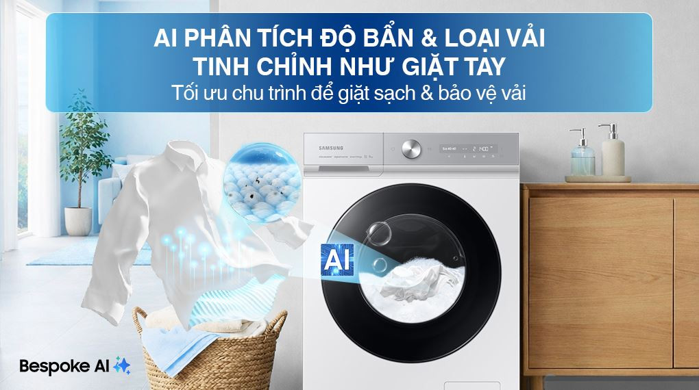 Cảm biến AI trên máy giặt Samsung WW14BB944DGHSV