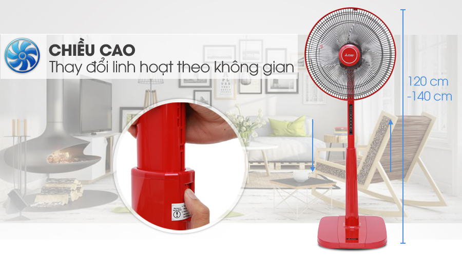 Quạt đứng Mitsubishi Electric (LV16 RV CY-RD)