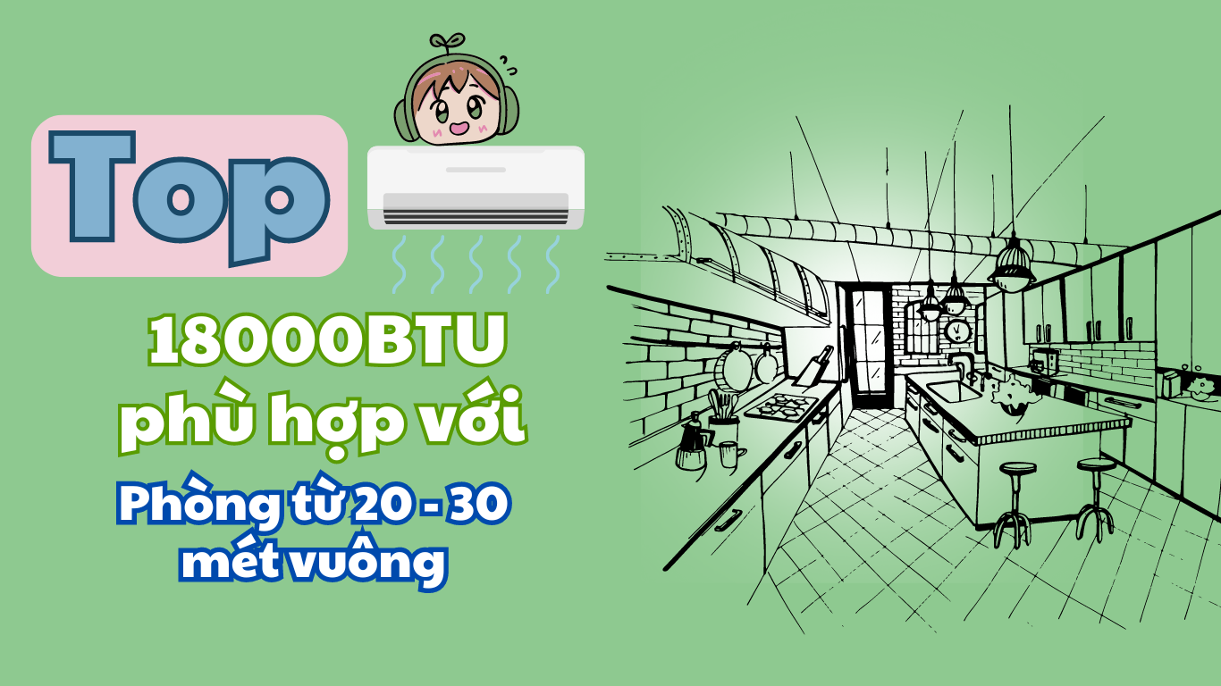 TOP ĐIỀU HOÀ PHÙ HỢP CHO PHÒNG TỪ 20 - 30 MÉT VUÔNG